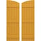 Ekena Millwork Americraft 5-Board (3 Batten) Wood Joined Board-n-Batten Shutters w/Ellipt Top, ARW401BE518X77TUH, PR ARW401BE518X77TUH - alternate 1